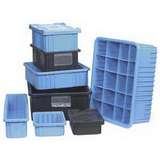 Dissipative Flat Insert Tote Box Cover for TB91000BAS Series Tote Boxes, Blue redirect to product page